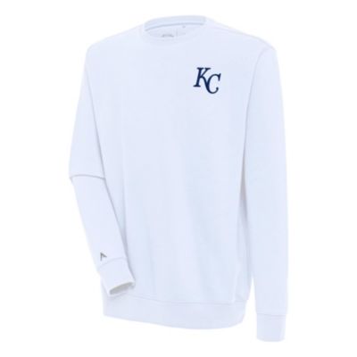 Antigua Men's MLB Kansas City Royals Victory Pullover Sweatshirt, White, 3XL