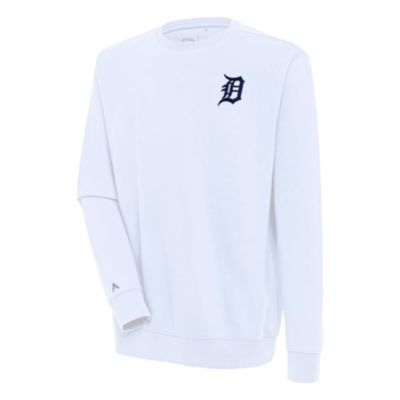 Antigua Men's MLB Detroit Tigers Victory Pullover Sweatshirt, White, 3XL