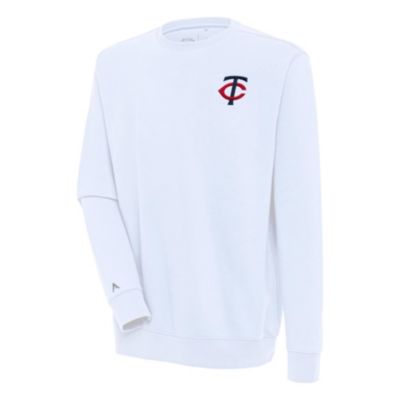 Antigua Men's MLB Minnesota Twins Victory Pullover Sweatshirt, White, 3XL