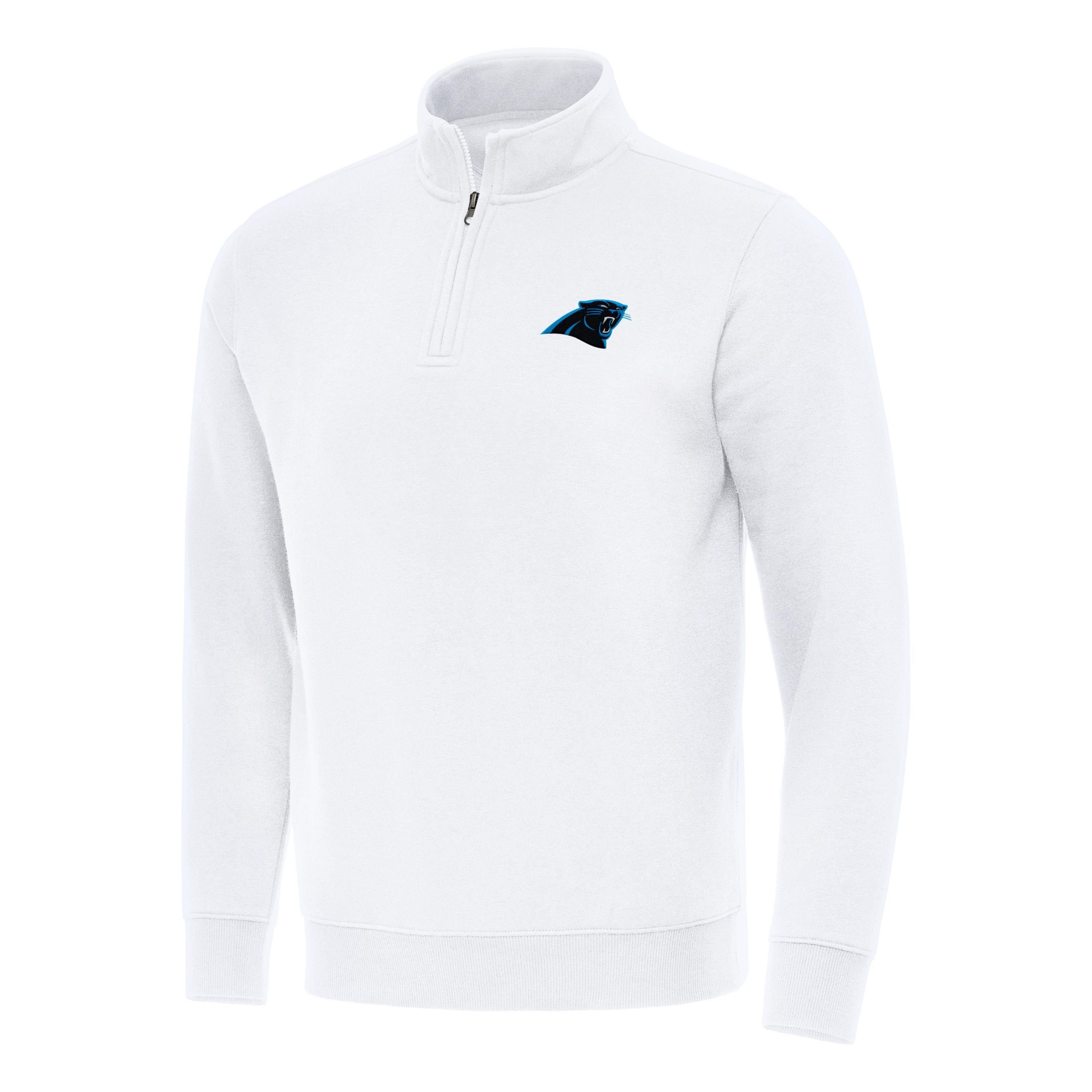 Antigua NFL Carolina Panthers Mens Victory 1/4 Zip Mock Pullover