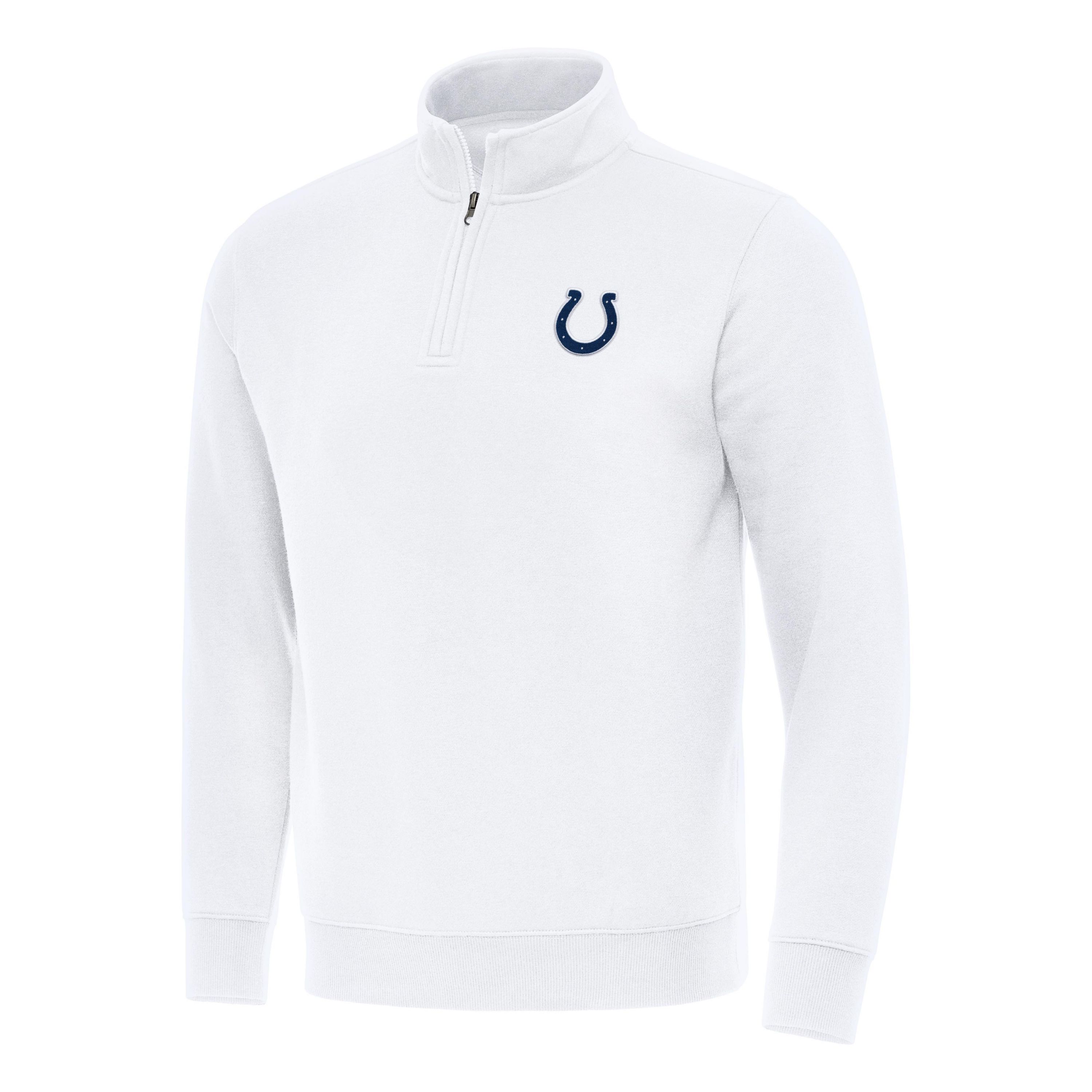 Antigua NFL Indianapolis Colts Mens Victory 1/4 Zip Mock Pullover