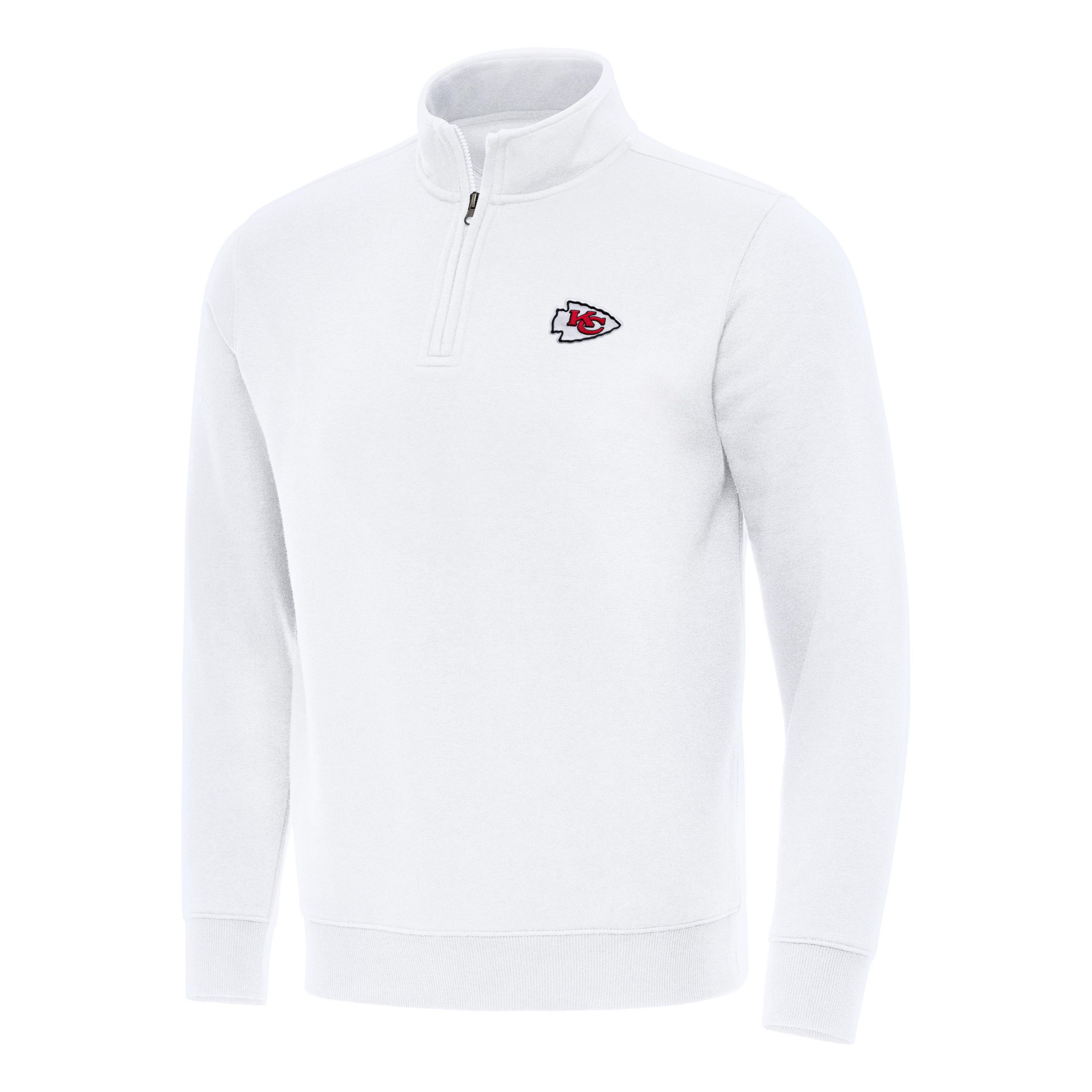 Antigua NFL Kansas City Chiefs Mens Victory 1/4 Zip Mock Pullover