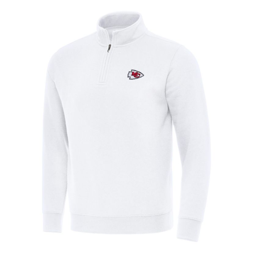 Antigua NFL Kansas City Chiefs Mens Victory 1/4 Zip Mock Pullover