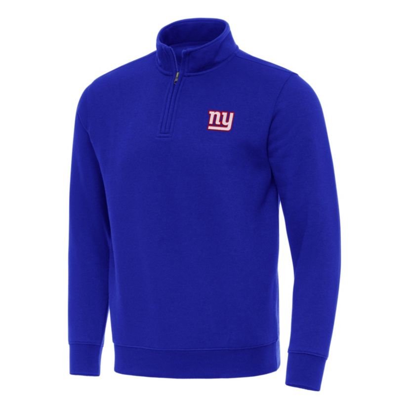 Antigua NFL New York Giants Mens Victory 1/4 Zip Mock Pullover