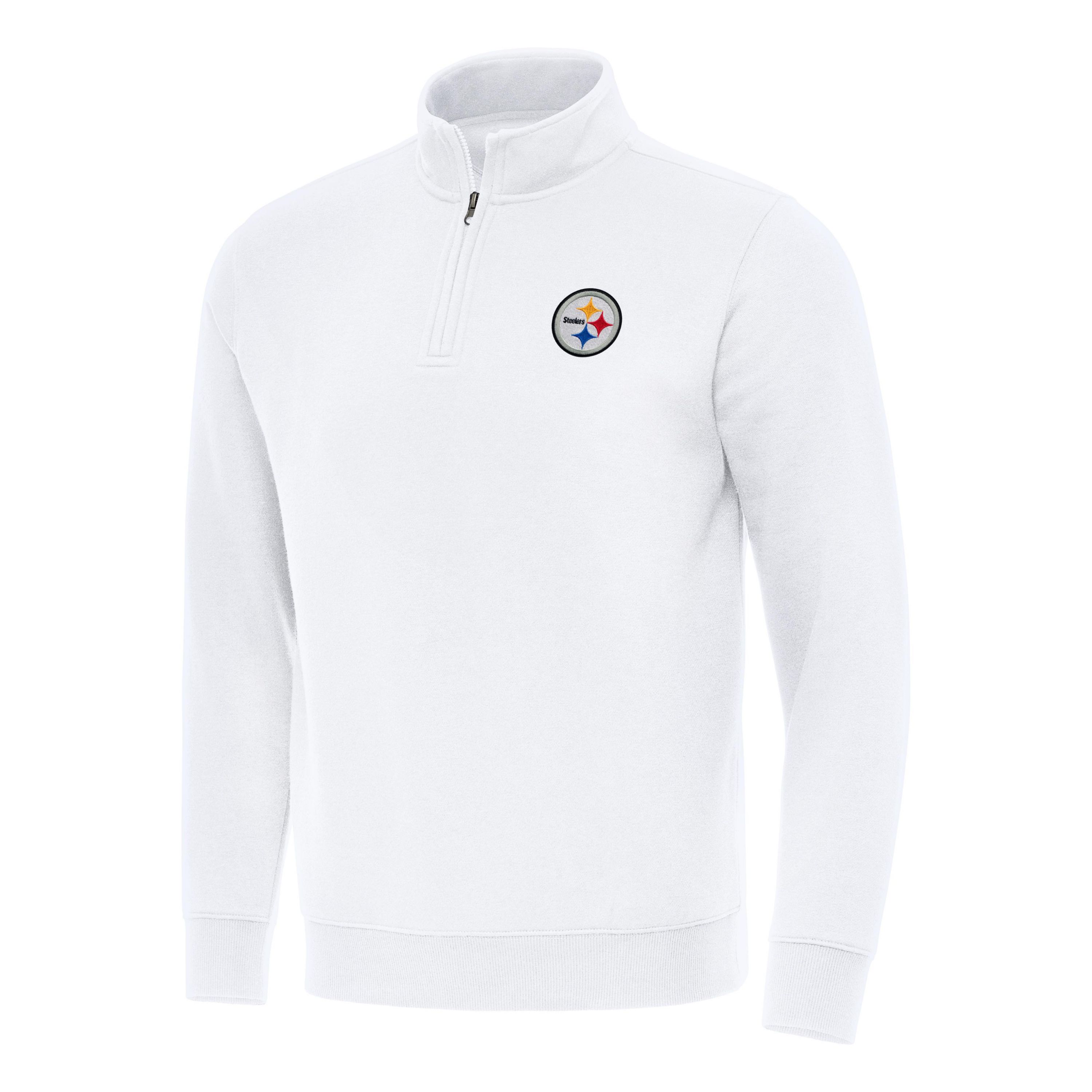 Antigua NFL Pittsburgh Steelers Mens Victory 1/4 Zip Mock Pullover