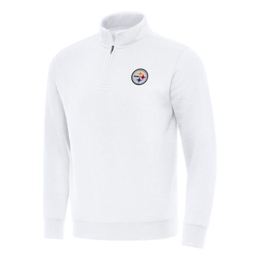 Antigua NFL Pittsburgh Steelers Mens Victory 1/4 Zip Mock Pullover