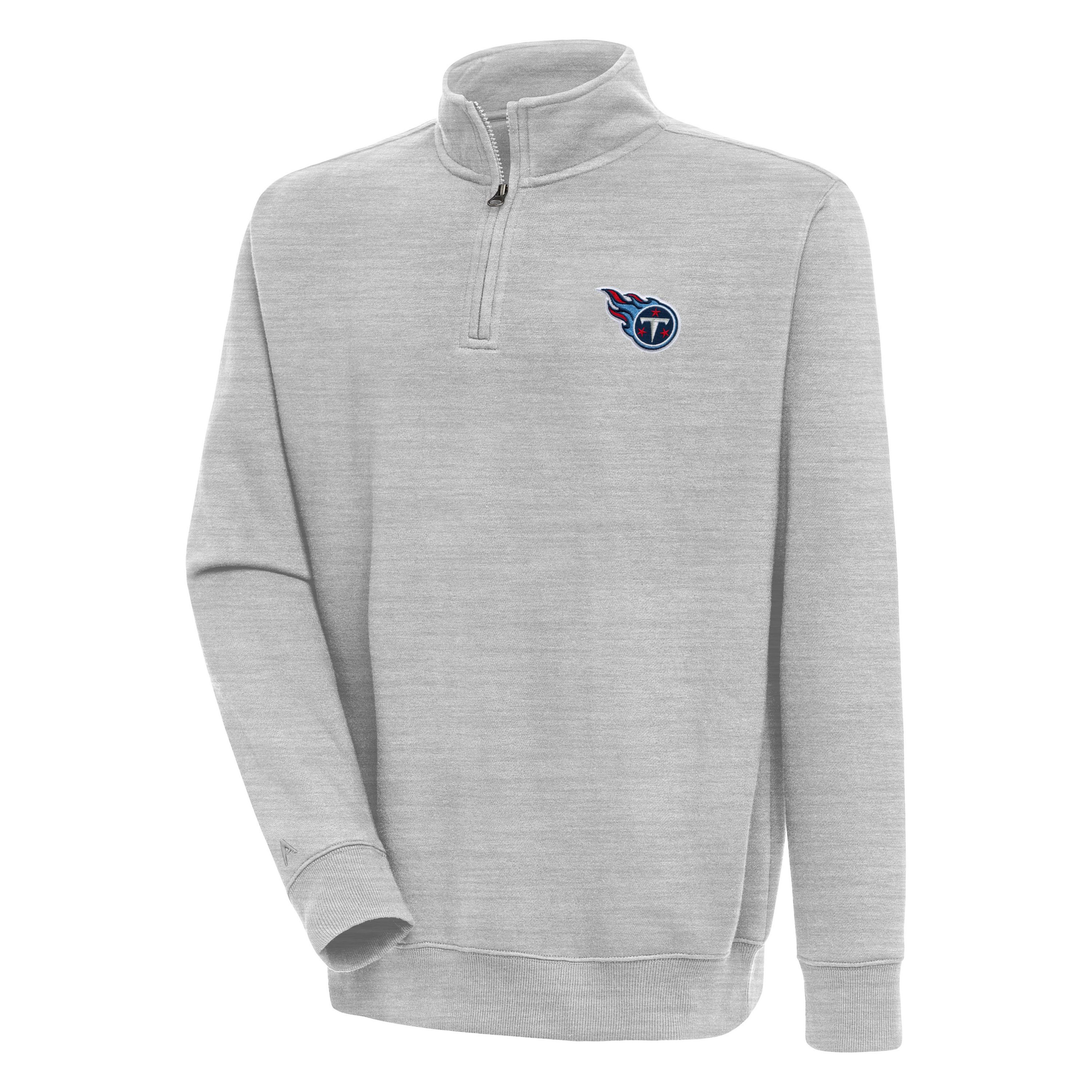 Antigua NFL Tennessee Titans Mens Victory 1/4 Zip Mock Pullover