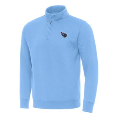 Antigua NFL Tennessee Titans Men's Victory 1/4 Zip Mock Pullover, Blue, Large