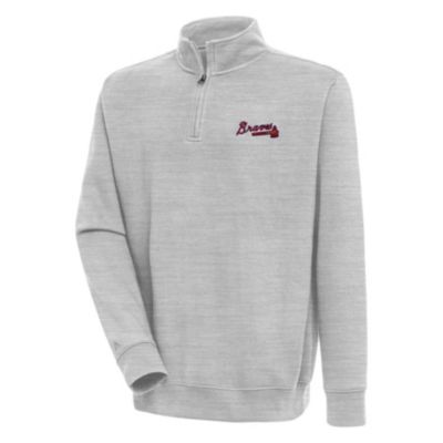 Antigua Men's MLB Atlanta Braves Victory Quarter-Zip Pullover Top