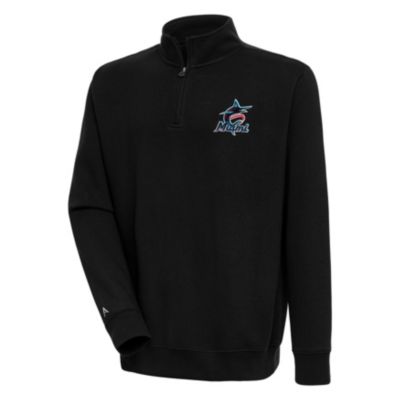 Antigua Men's MLB Miami Marlins Victory Quarter-Zip Pullover Top