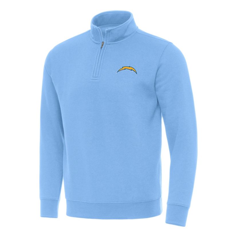 Antigua NFL Los Angeles Chargers Mens Victory 1/4 Zip Mock Pullover