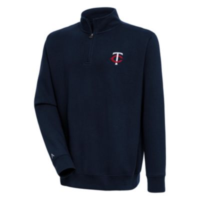 Antigua Men's MLB Minnesota Twins Victory Quarter-Zip Pullover Top