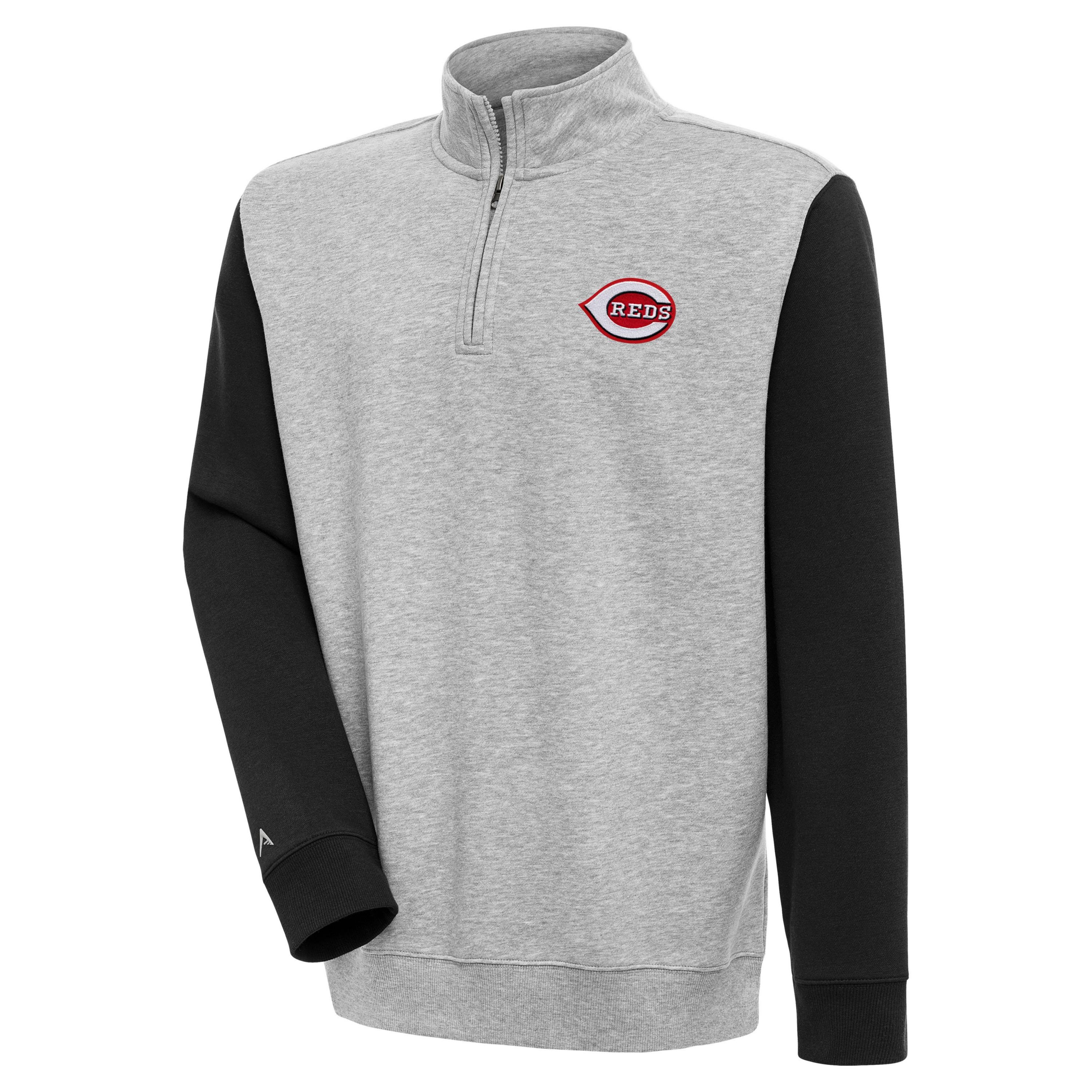 MLB Cincinnati Reds Victory Colorblock Quarter-Zip Pullover Top