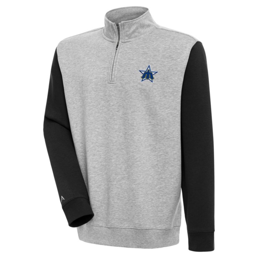 MLB Seattle Mariners Mens Victory CB 1/4 Zip Mock Pullover