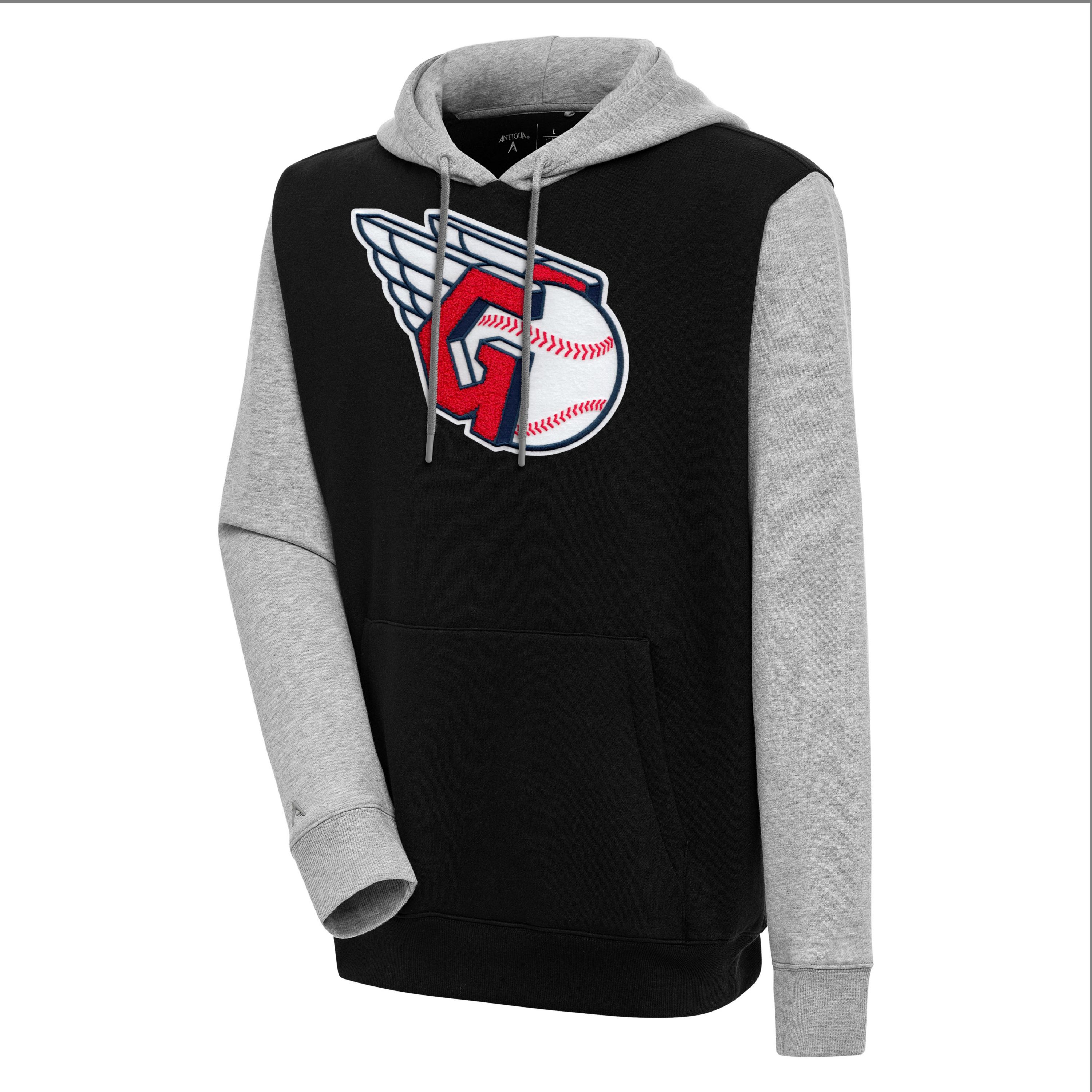 Antigua MLB Cleveland Guardians (Chenille) Mens Victory CB Pullover Hoodie