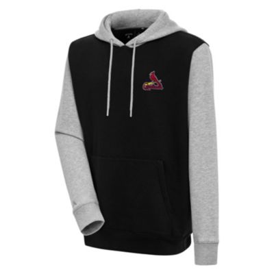 Antigua Women's St. Louis Cardinals Black Victory Hooded Pullover