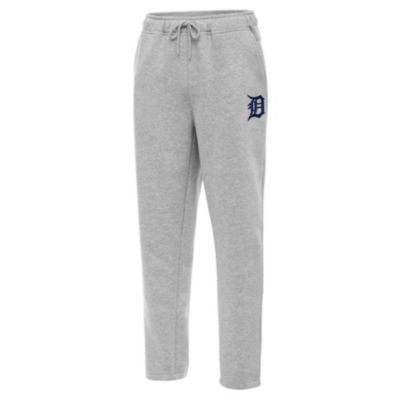 Antigua Men's MLB Heather Detroit Tigers Victory Jogger Pants, Gray, 2XL
