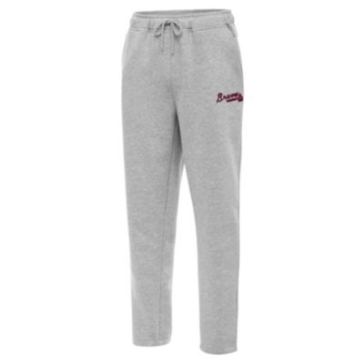 Antigua Men's MLB Heather Atlanta Braves Victory Jogger Pants, Gray, 2XL