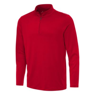 Antigua BLANK Men's Reprocess 1/4 Zip Pullover, Red, Small