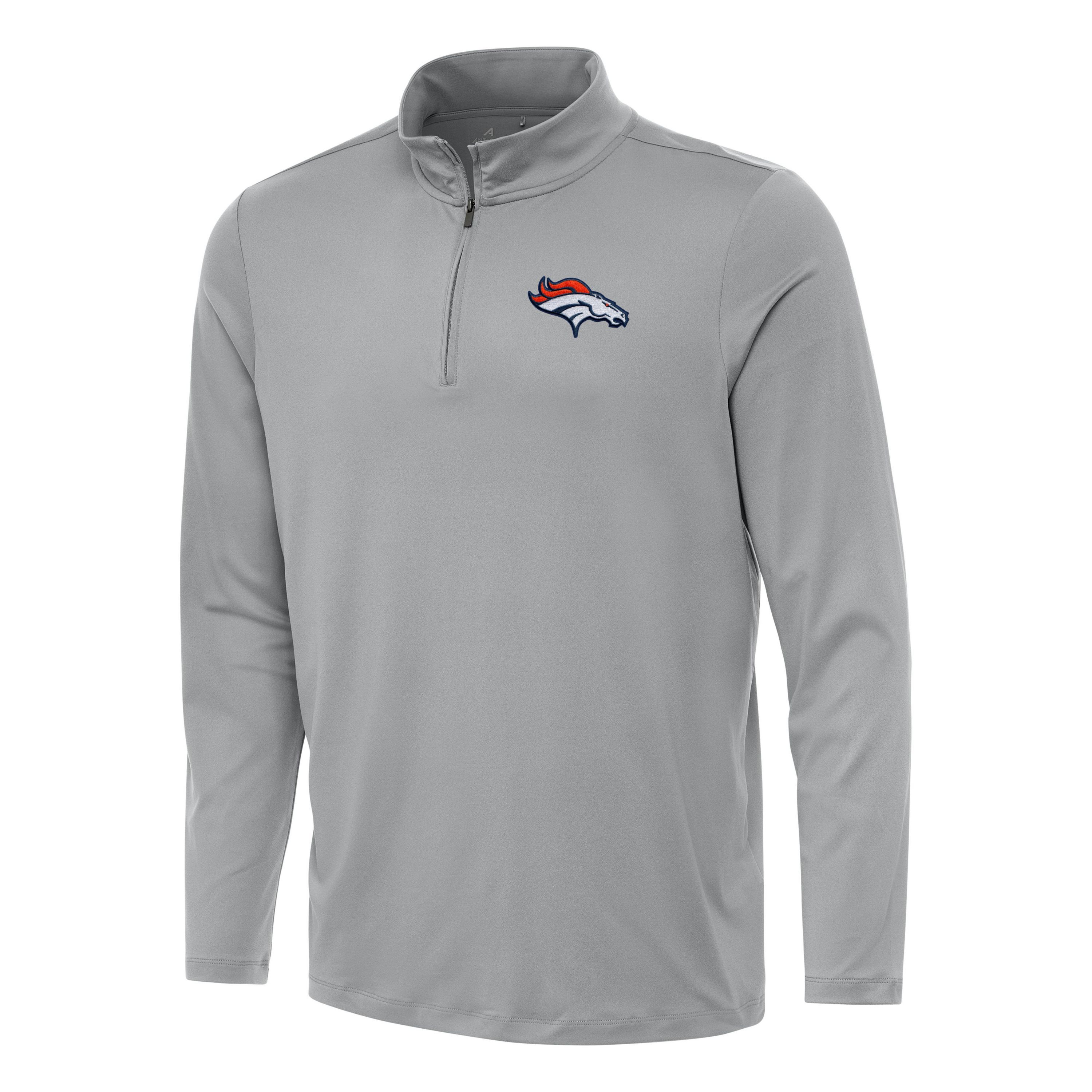 Antigua NFL Denver Broncos Mens Reprocess 1/4 Zip Pullover