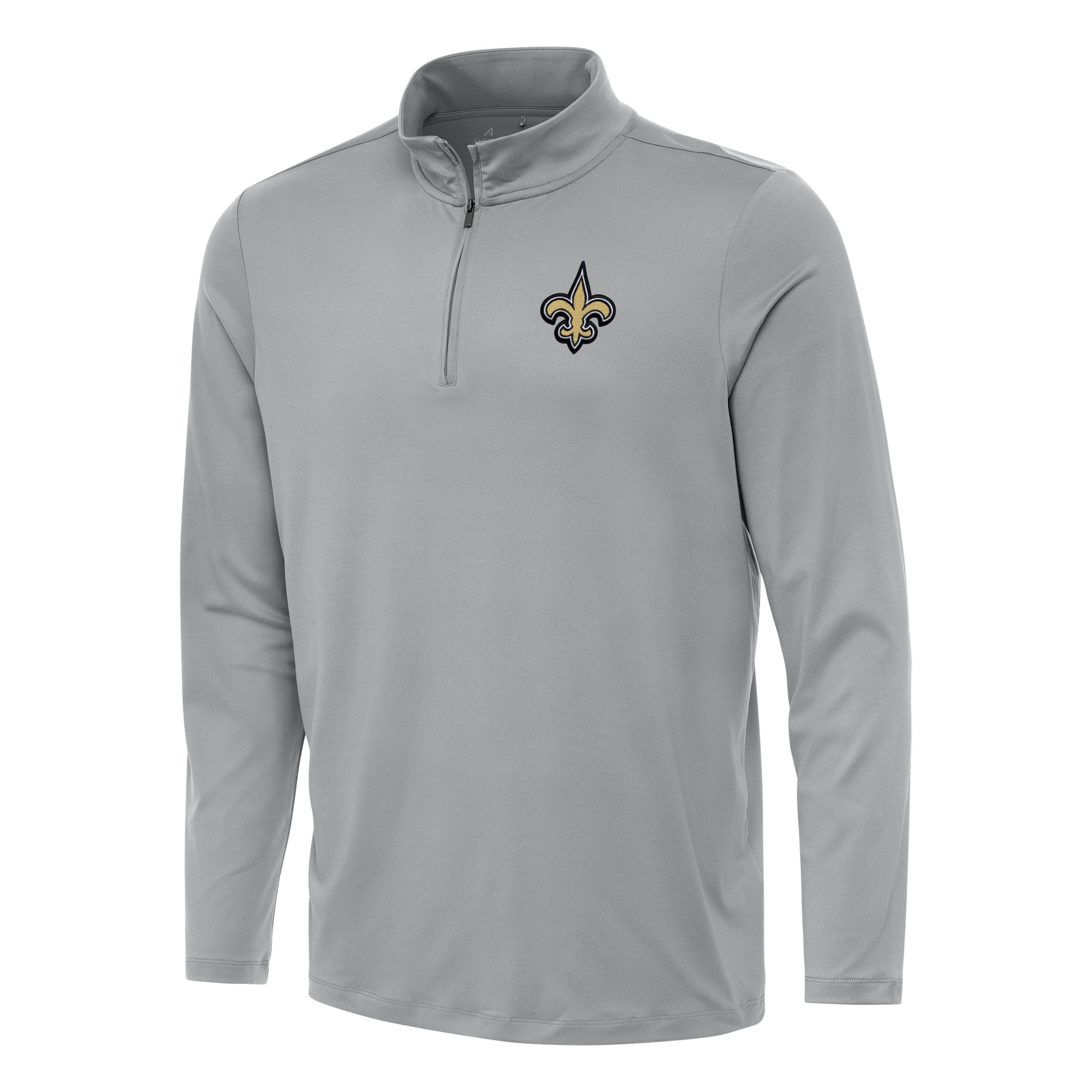 Antigua NFL New Orleans Saints Mens Reprocess 1/4 Zip Pullover