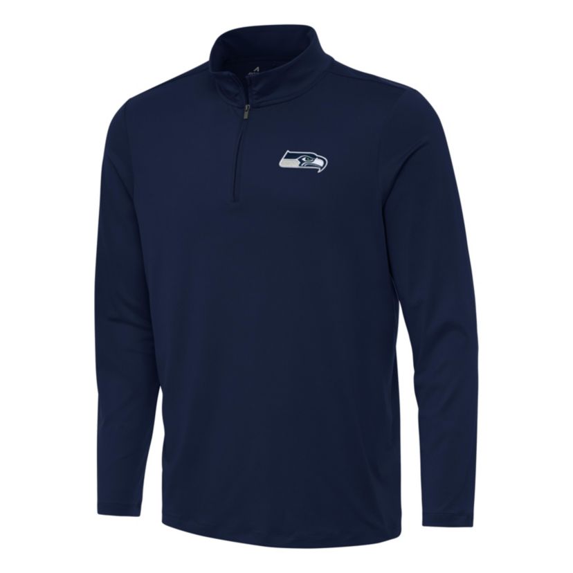 Antigua NFL Seattle Seahawks Mens Reprocess 1/4 Zip Pullover