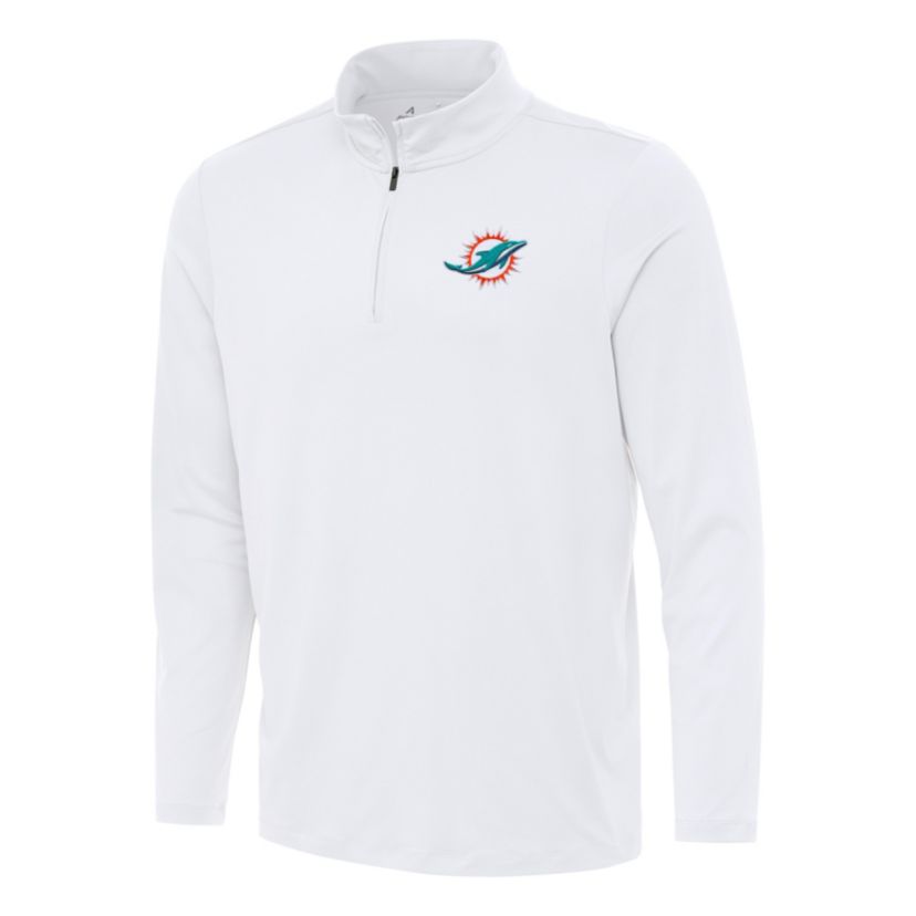 Antigua NFL Miami Dolphins Mens Reprocess 1/4 Zip Pullover