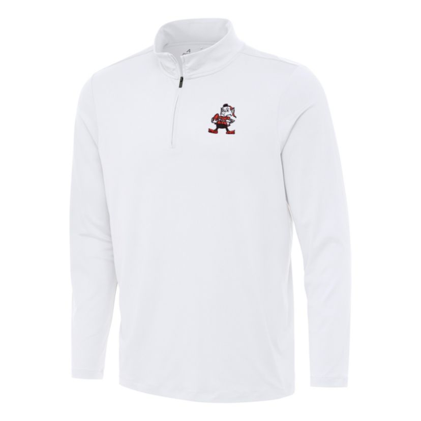 Antigua NFL Cleveland Browns Mens Reprocess 1/4 Zip Pullover