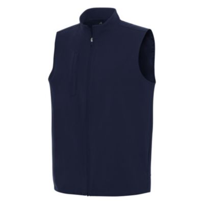 Antigua BLANK Men's Regard Full Zip Vest, Navy Blue, XL