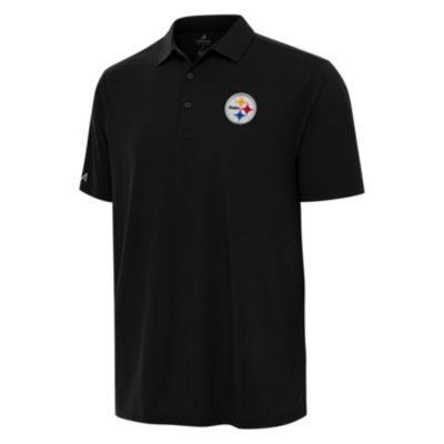 Antigua NFL Pittsburgh Steelers Men's Era Polo, Black, 3XL