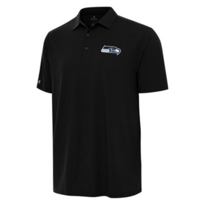 Antigua NFL Seattle Seahawks Men's Era Polo, Black, 3XL