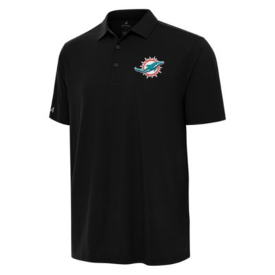 Antigua NFL Miami Dolphins Men's Era Polo, Black, 2XL