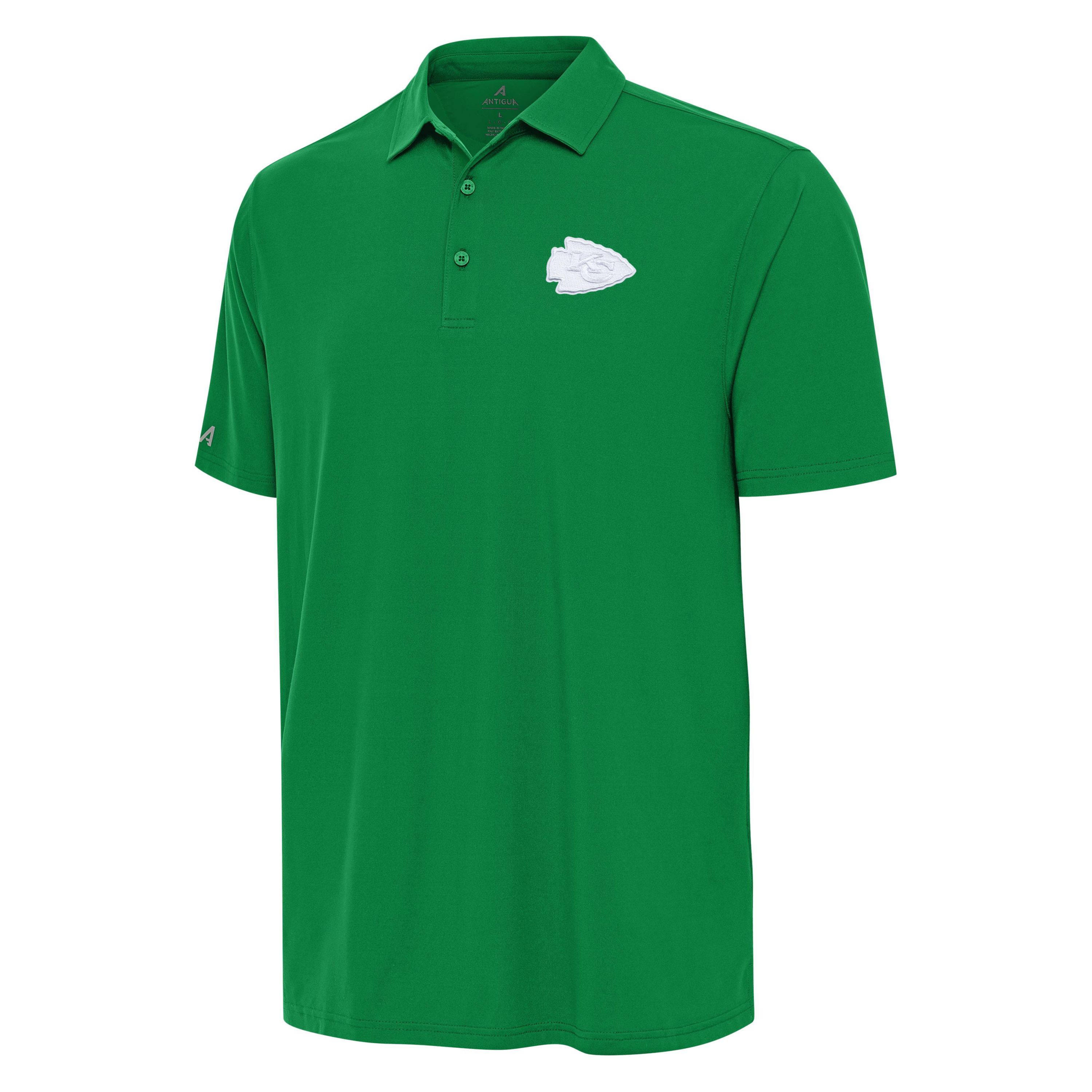 Antigua St. Patricks Day NFL Kansas City Chiefs Mens Era Polo