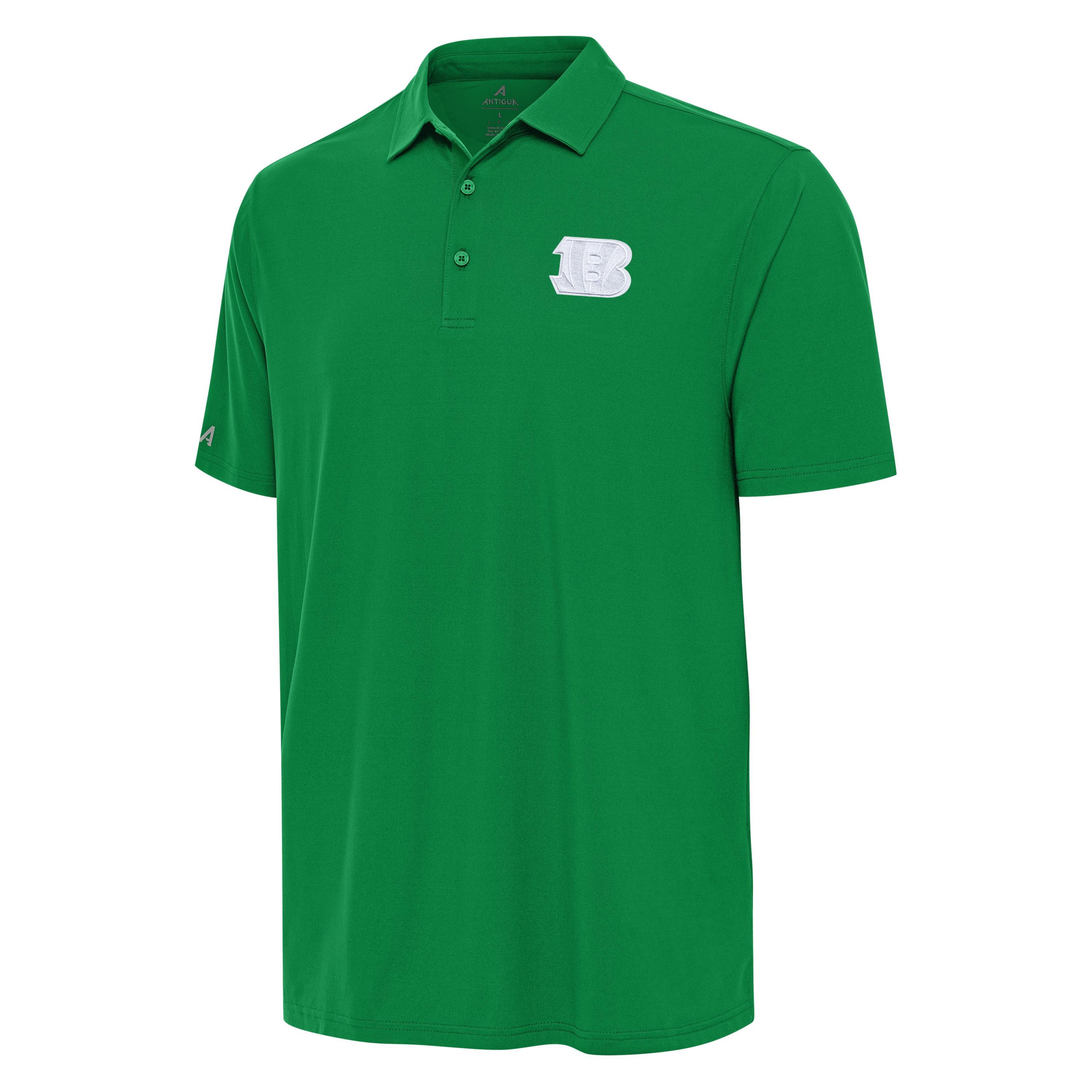 Antigua St. Patricks Day NFL Cincinnati Bengals Mens Era Polo