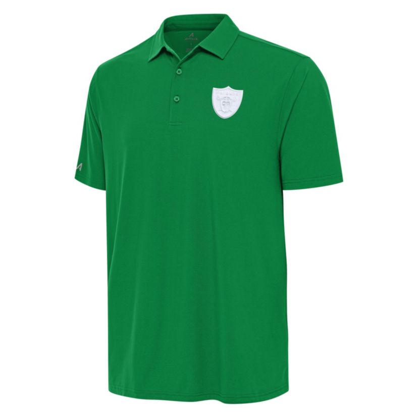 Antigua St. Patricks Day NFL Las Vegas Raiders Mens Era Polo