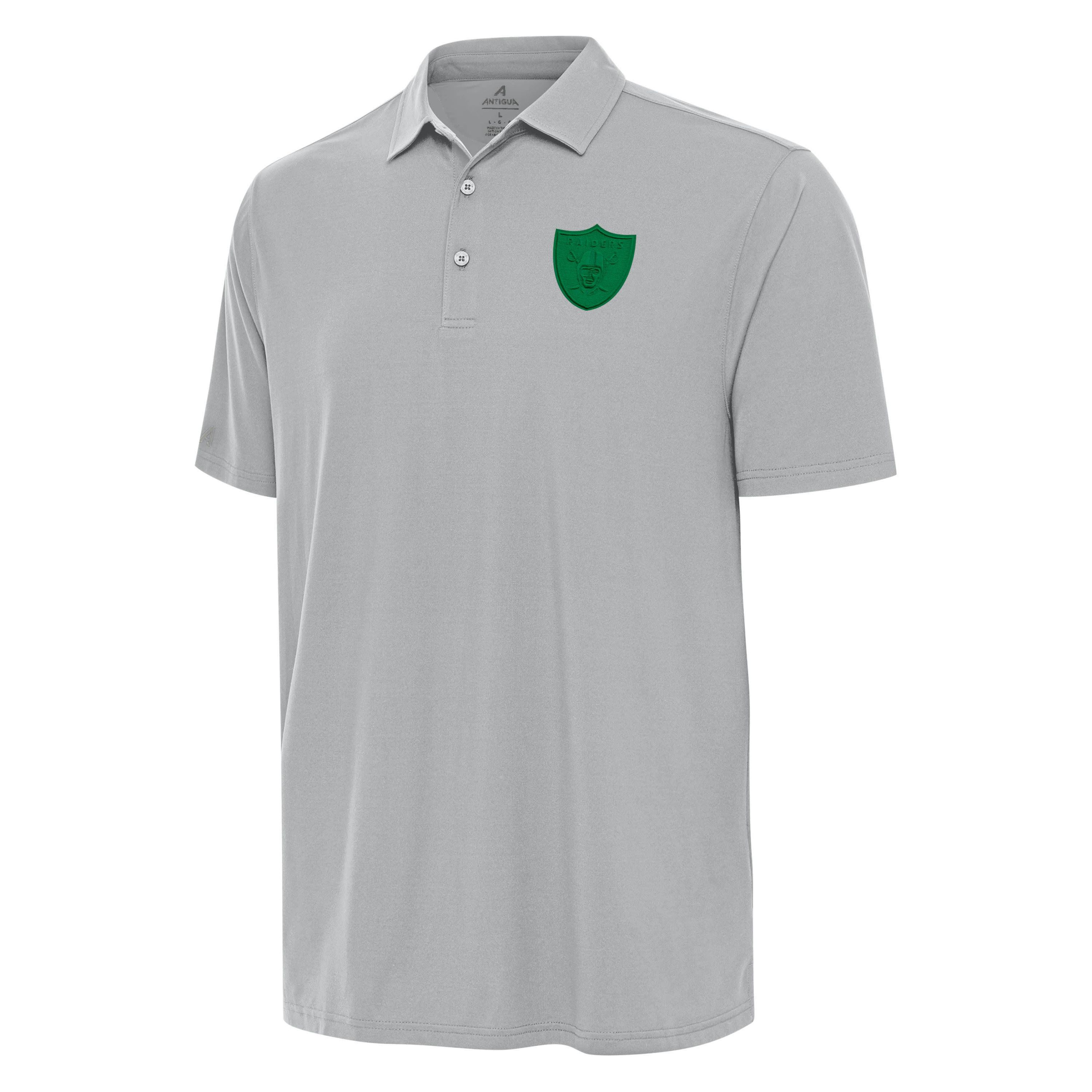 Antigua St. Patricks Day NFL Las Vegas Raiders Mens Era Polo