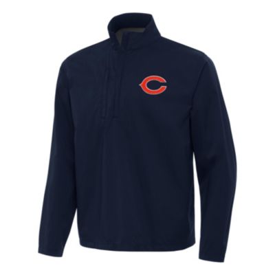 Antigua NFL Chicago Bears Men's Brisk 1/4 Zip Pullover, Navy Blue, 3XL