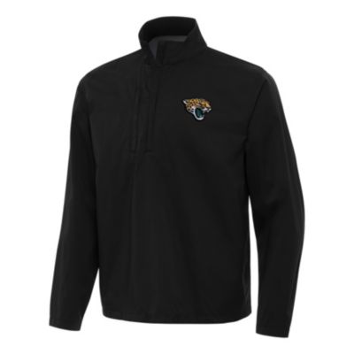 Antigua NFL Jacksonville Jaguars Men's Brisk 1/4 Zip Pullover, Black, 3XL