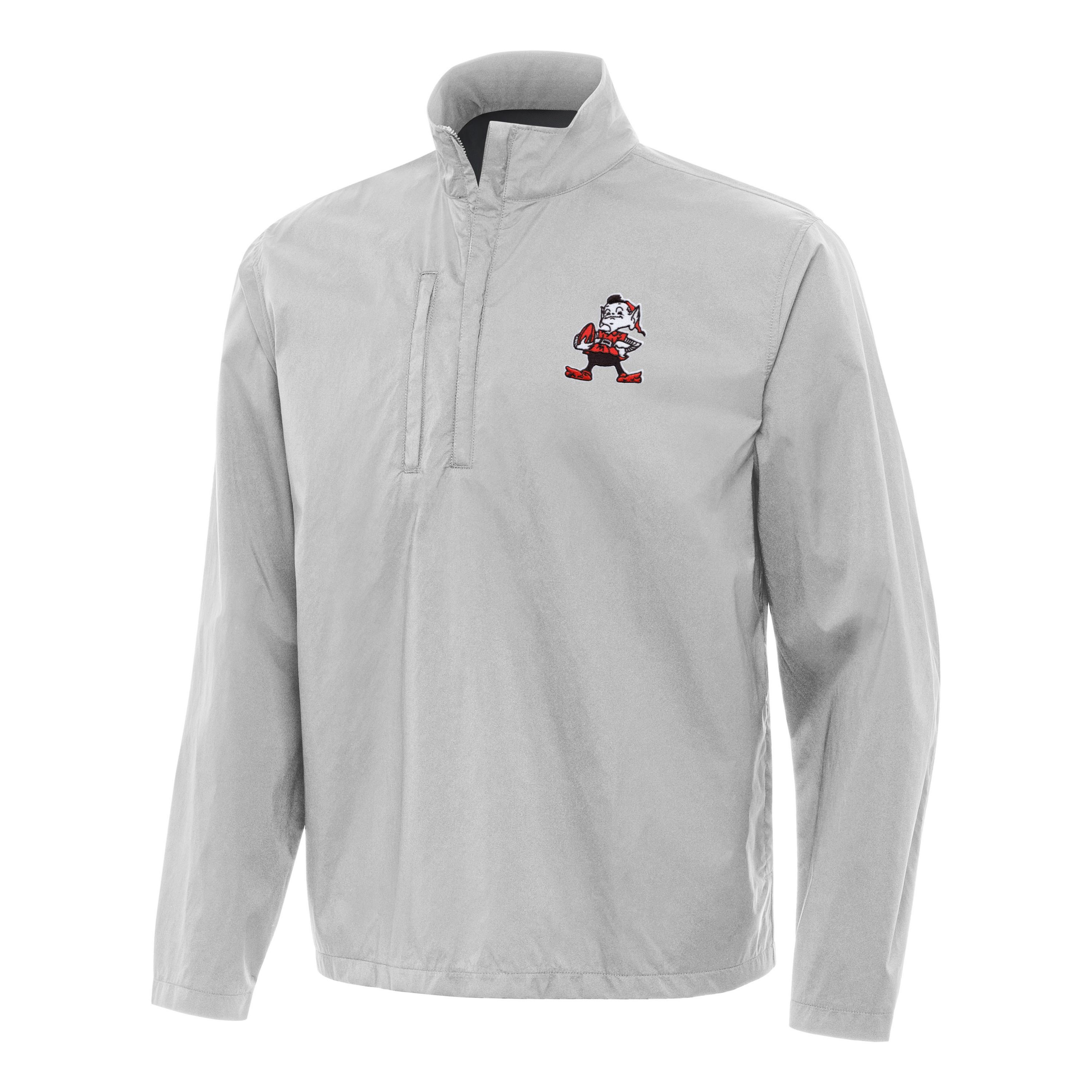 Antigua NFL Cleveland Browns Mens Brisk 1/4 Zip Pullover