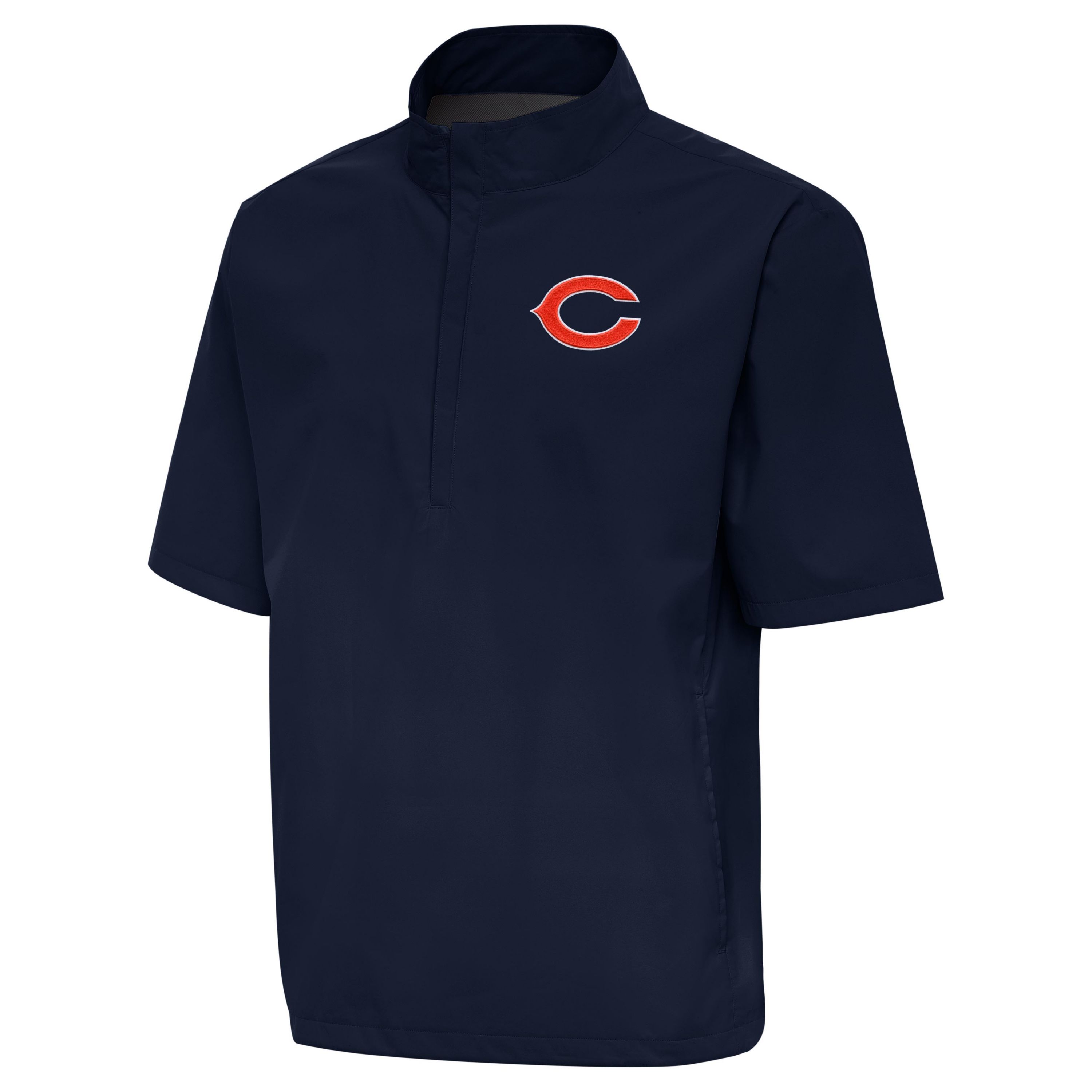 Antigua NFL Chicago Bears Mens Brisk SS 1/4 Zip Pullover
