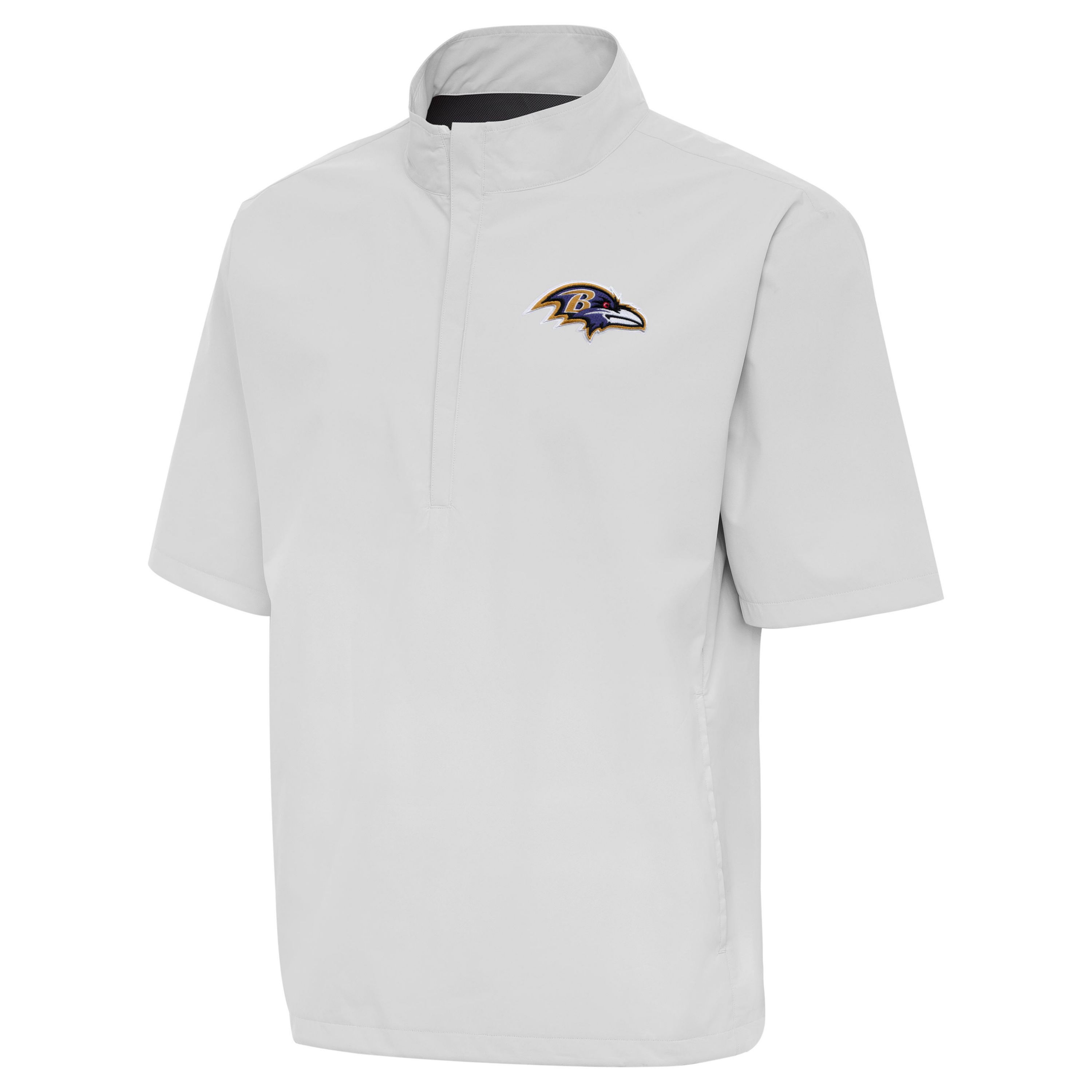 Antigua NFL Baltimore Ravens Mens Brisk SS 1/4 Zip Pullover