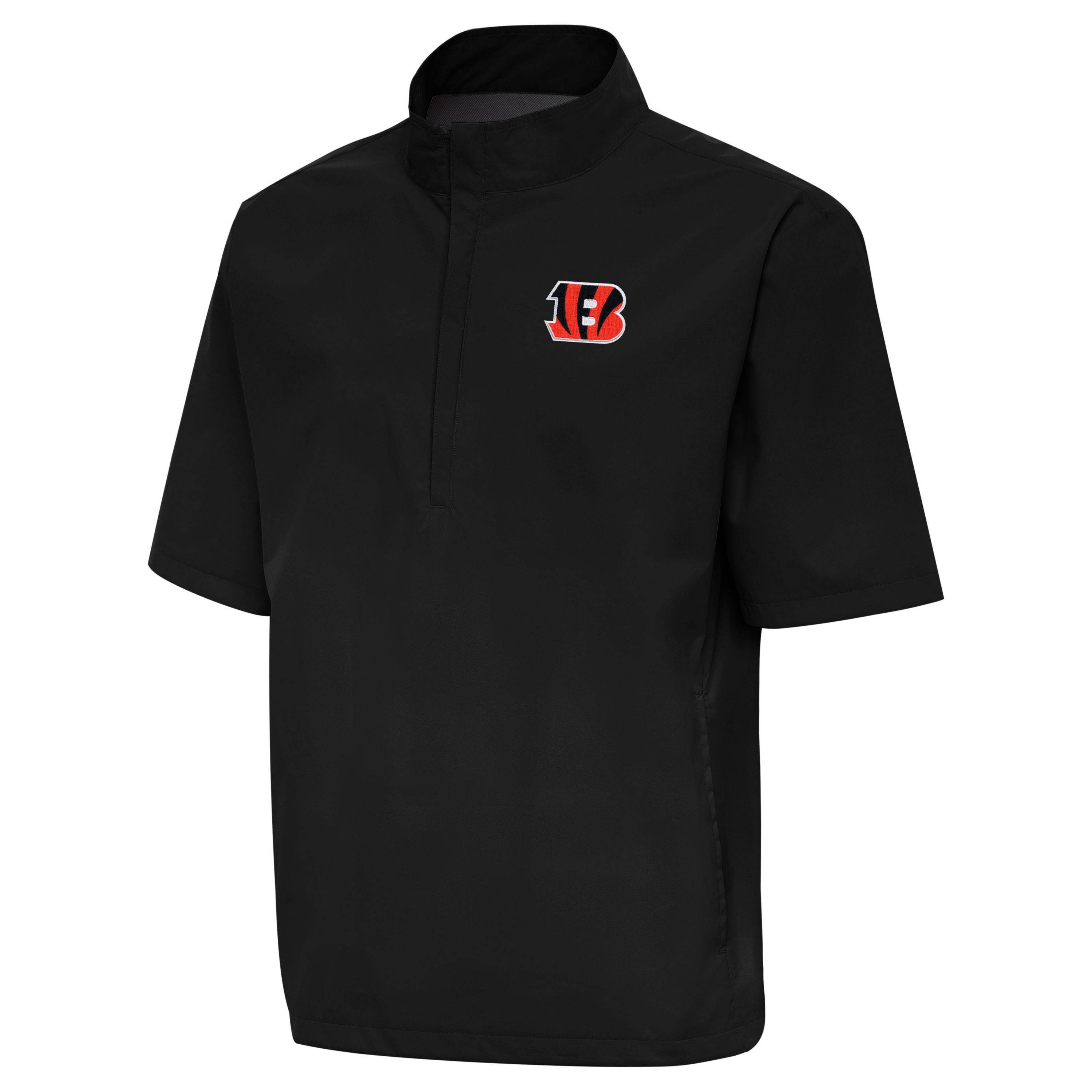 Antigua NFL Cincinnati Bengals Mens Brisk SS 1/4 Zip Pullover
