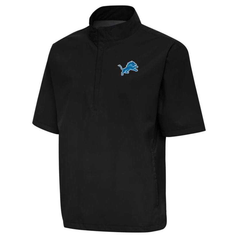 Antigua NFL Detroit Lions Mens Brisk SS 1/4 Zip Pullover