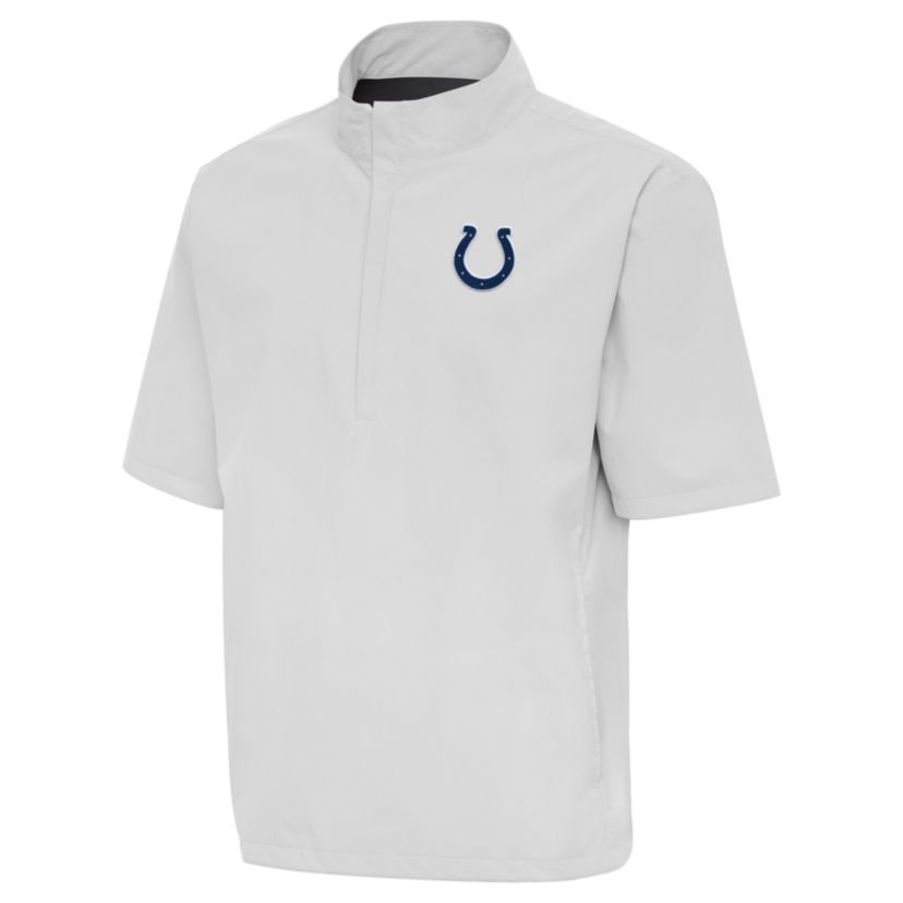 Antigua NFL Indianapolis Colts Mens Brisk SS 1/4 Zip Pullover