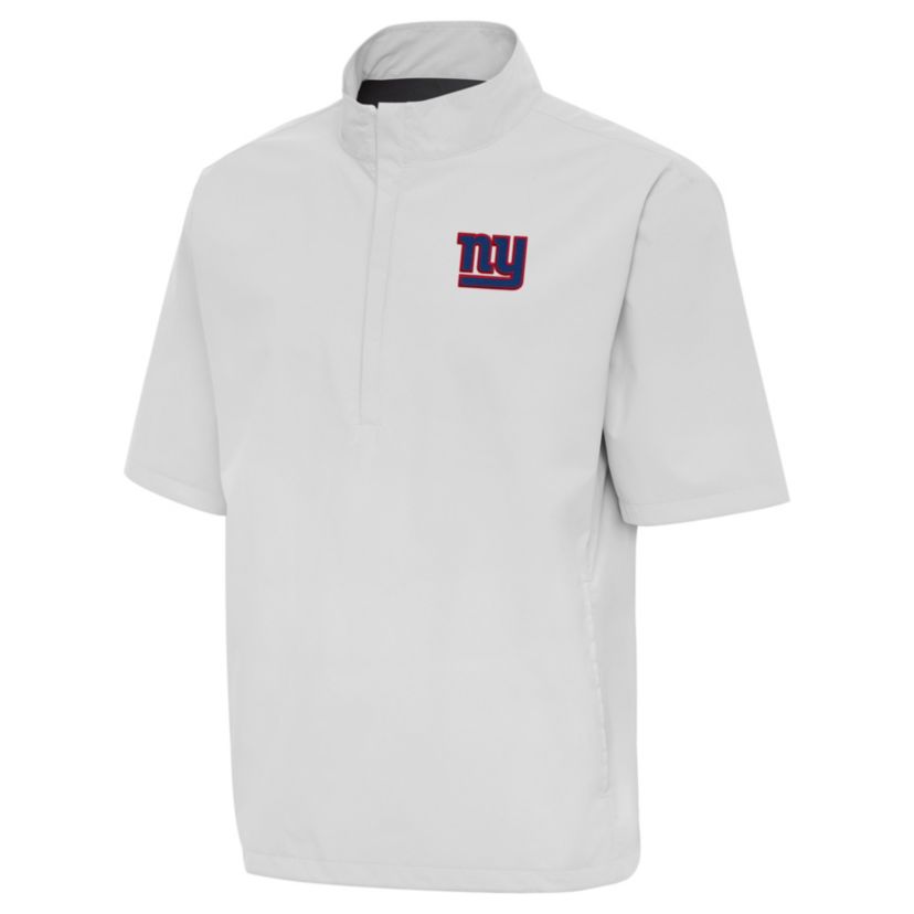 Antigua NFL New York Giants Mens Brisk SS 1/4 Zip Pullover