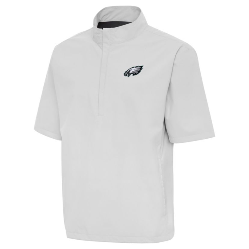 Antigua NFL Philadelphia Eagles Mens Brisk SS 1/4 Zip Pullover