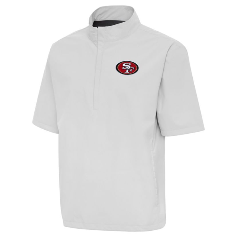 Antigua NFL San Francisco 49ers Mens Brisk SS 1/4 Zip Pullover
