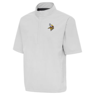 Antigua NFL Minnesota Vikings Men's Brisk SS 1/4 Zip Pullover