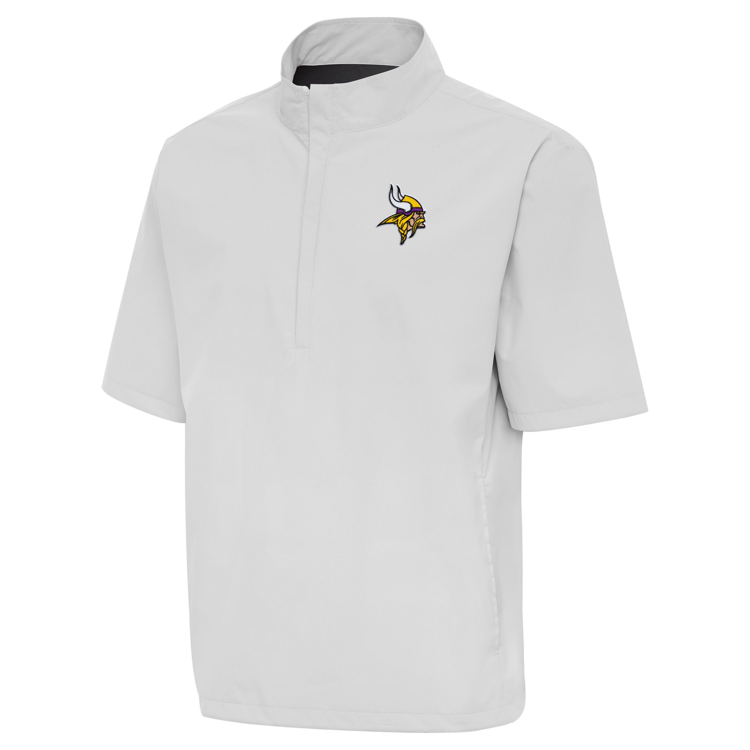 Antigua NFL Minnesota Vikings Mens Brisk SS 1/4 Zip Pullover