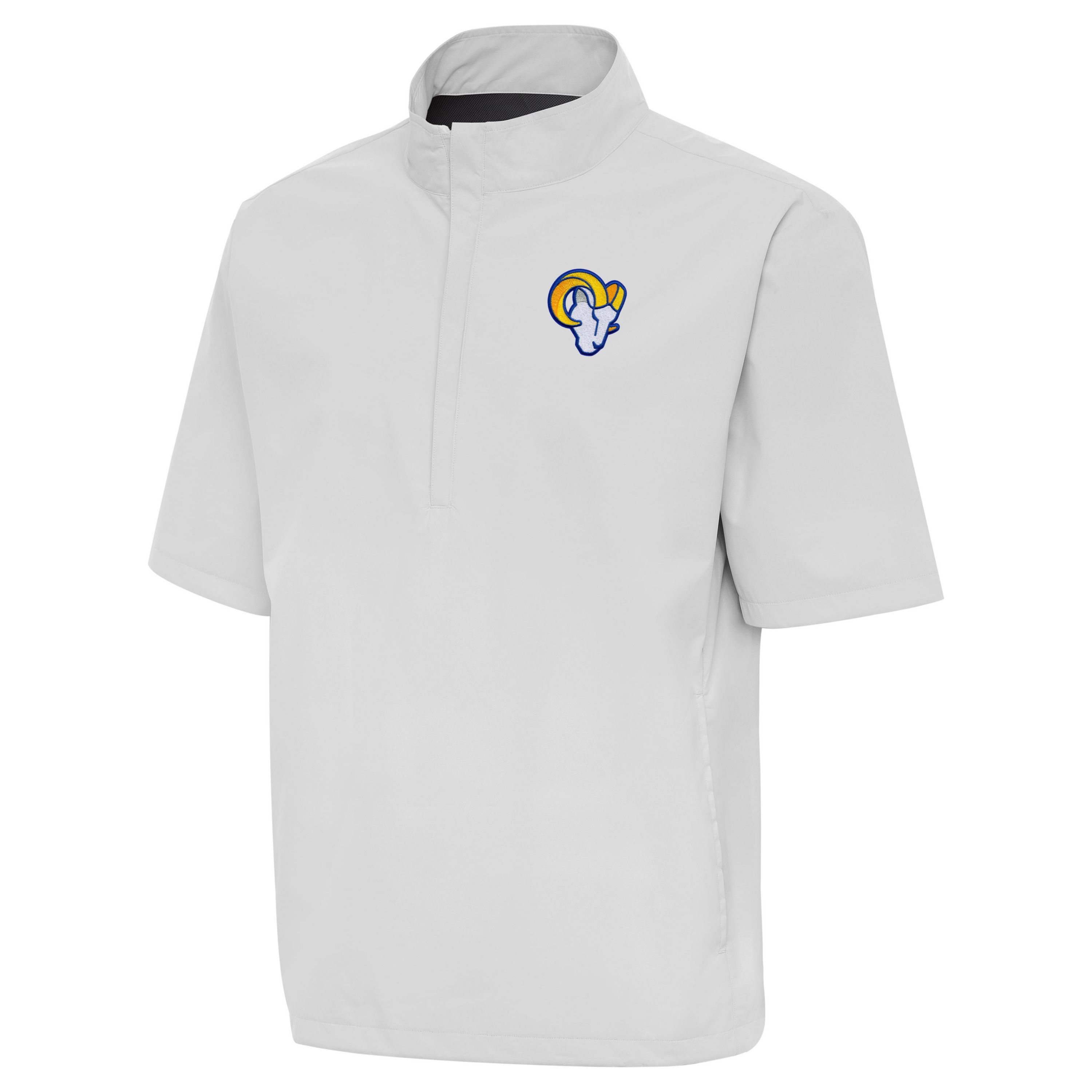 Antigua NFL Los Angeles Rams Mens Brisk SS 1/4 Zip Pullover